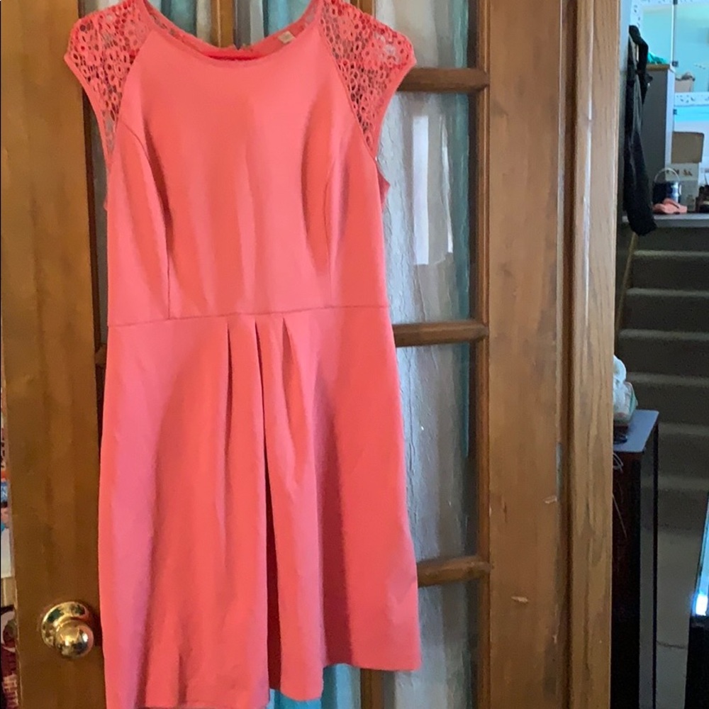 Pink cap sleeve dress